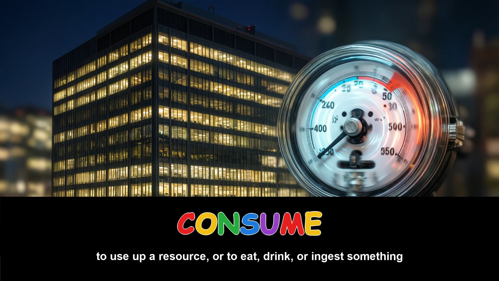 English Illustration for consume